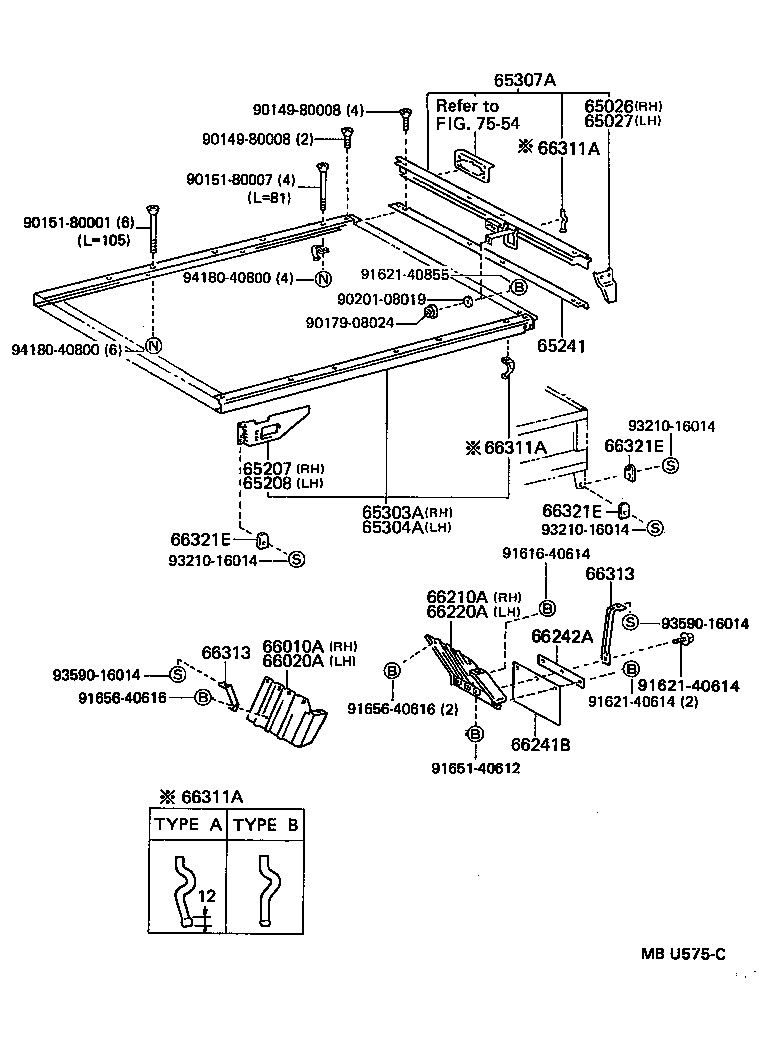 65026-92203 BRACKET SUB-ASSY, GATE RUBBER BUMPER, RH product image