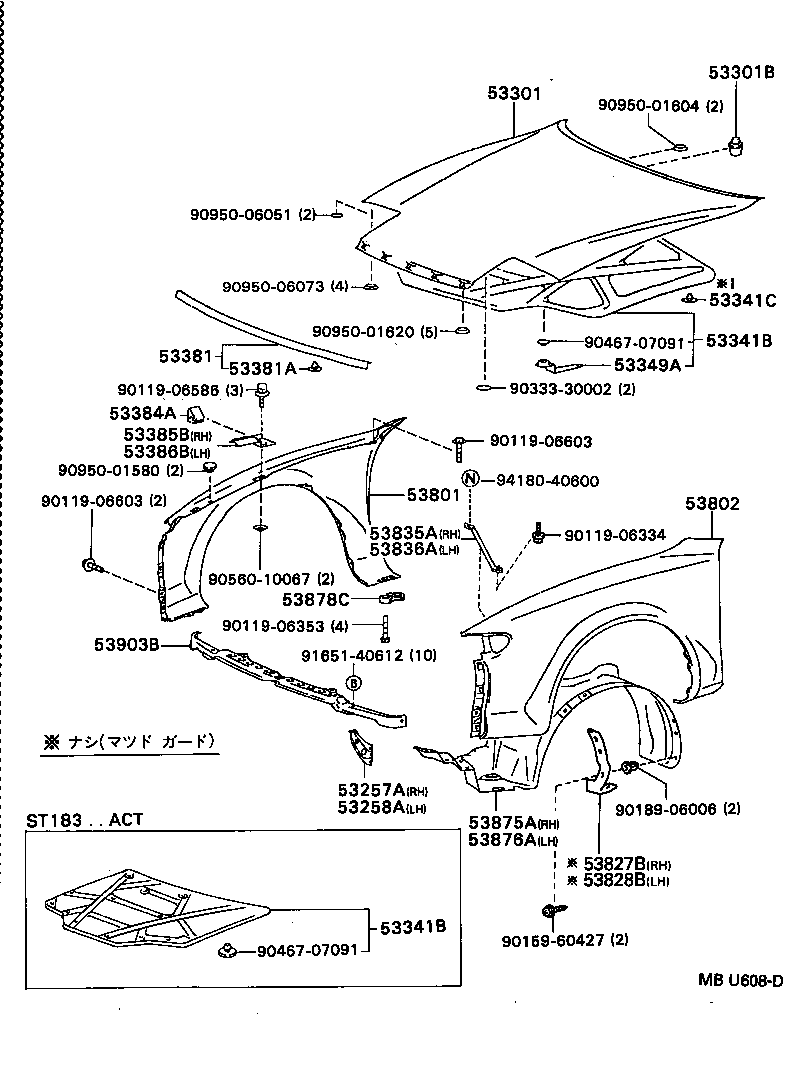 53802-2B140 FENDER SUB-ASSY, FRONT LH product image