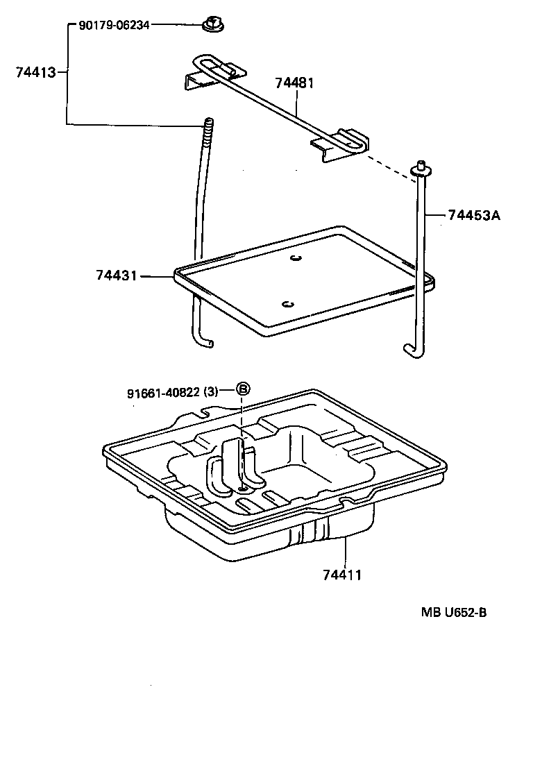 74404-28070 CLAMP, BATTERY HOLD DOWN product image
