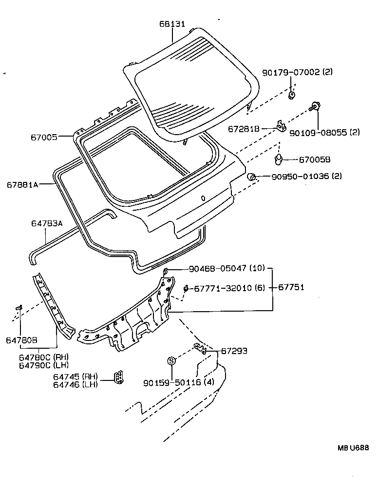 67005-95508 PANEL SUB-ASSY, BACK DOOR product image