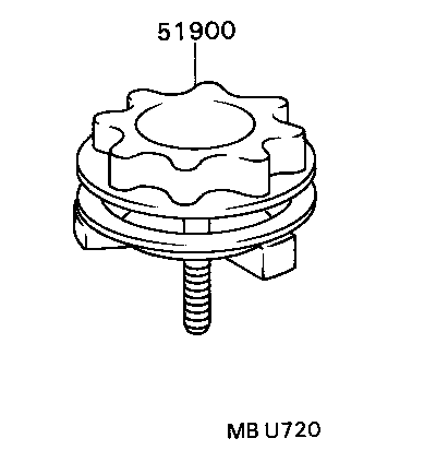 51900-32050 CARRIER ASSY, SPARE WHEEL product image