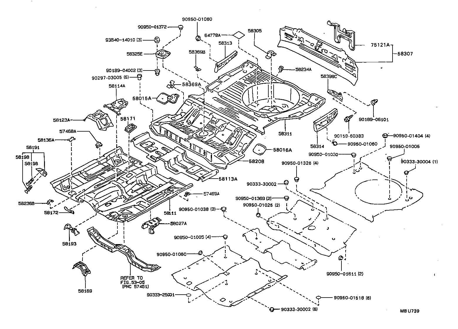 58307-20870 PANEL SUB-ASSY, BODY LOWER BACK product image
