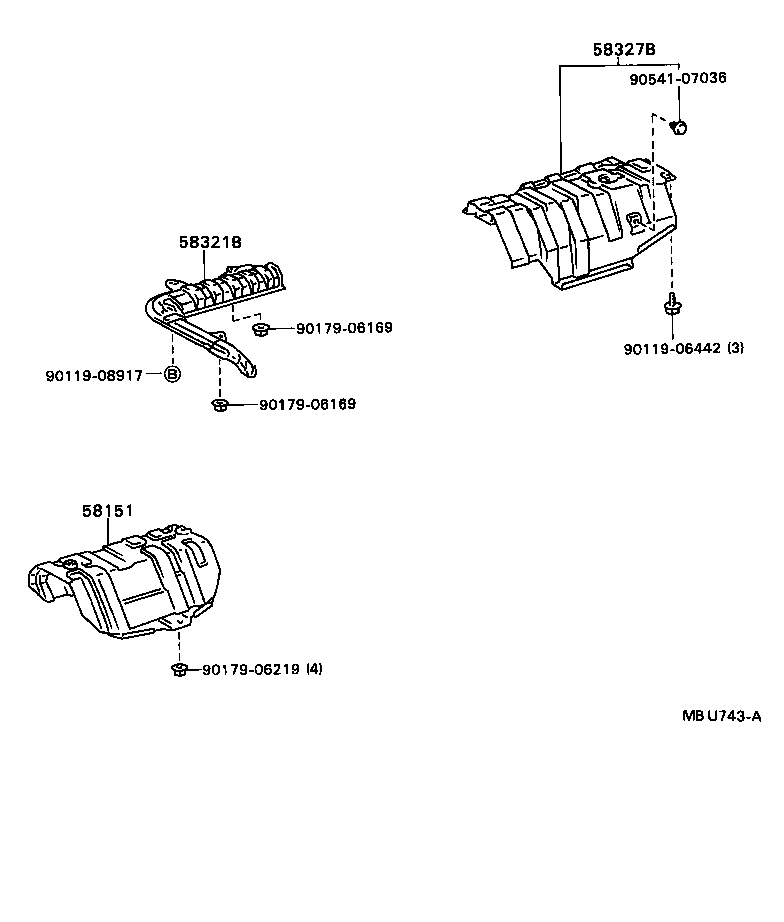 58321-32020 INSULATOR, REAR FLOOR HEAT, NO.1 product image