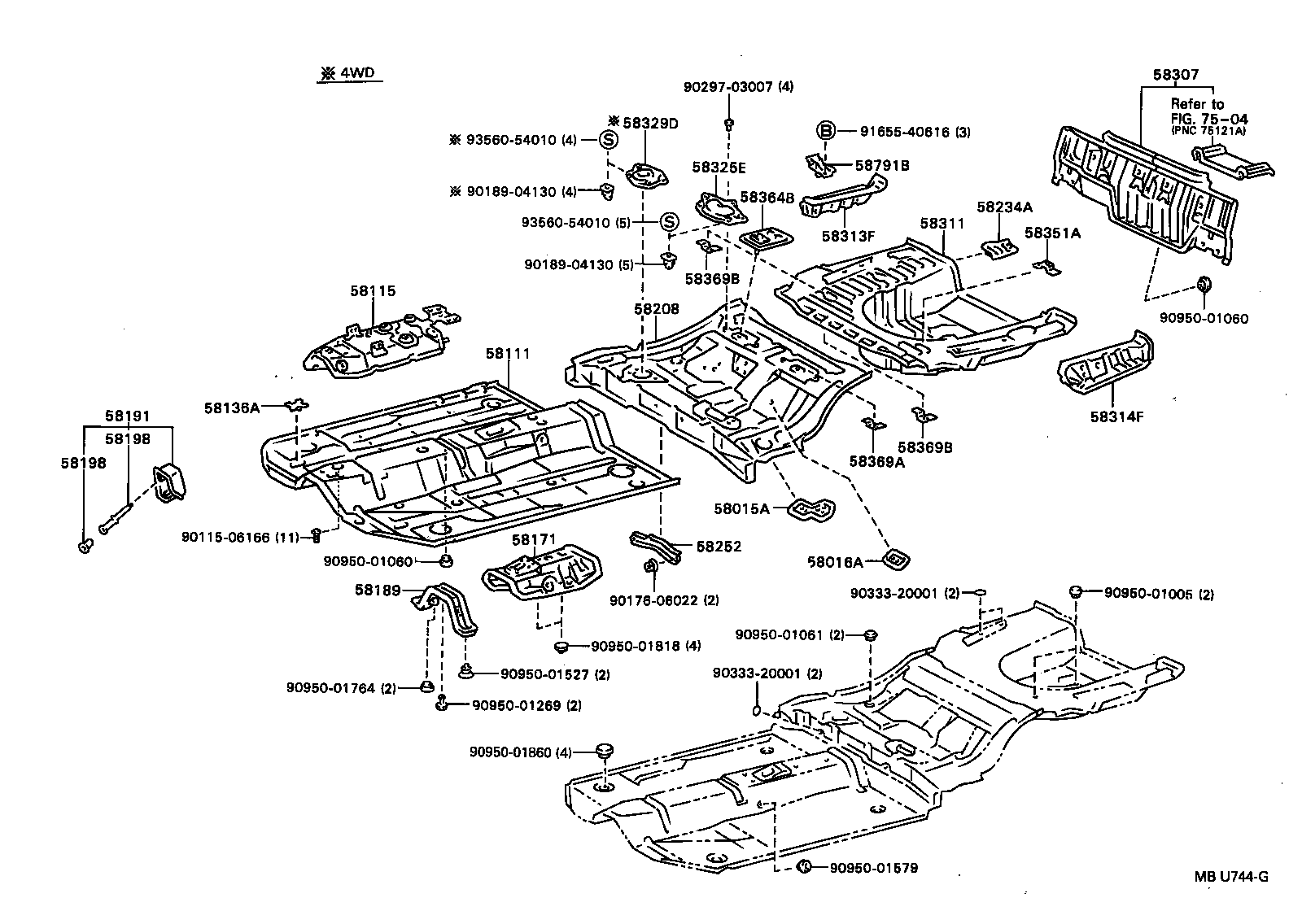 58307-32290 PANEL SUB-ASSY, BODY LOWER BACK product image