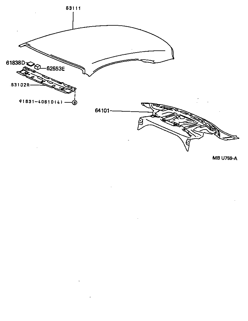 64101-20440 PANEL SUB-ASSY, UPPER BACK product image
