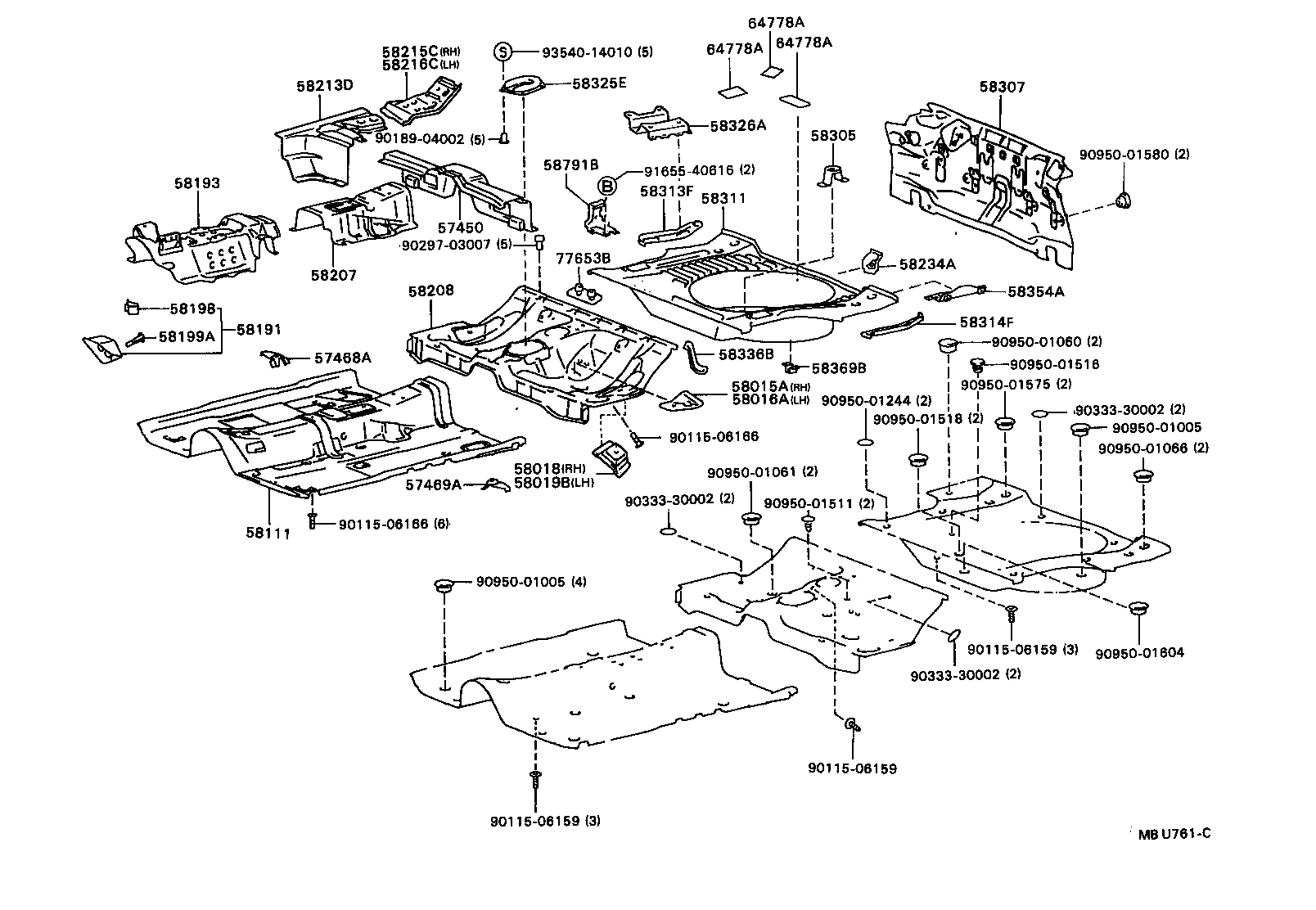 58311-20300 PAN, REAR FLOOR product image