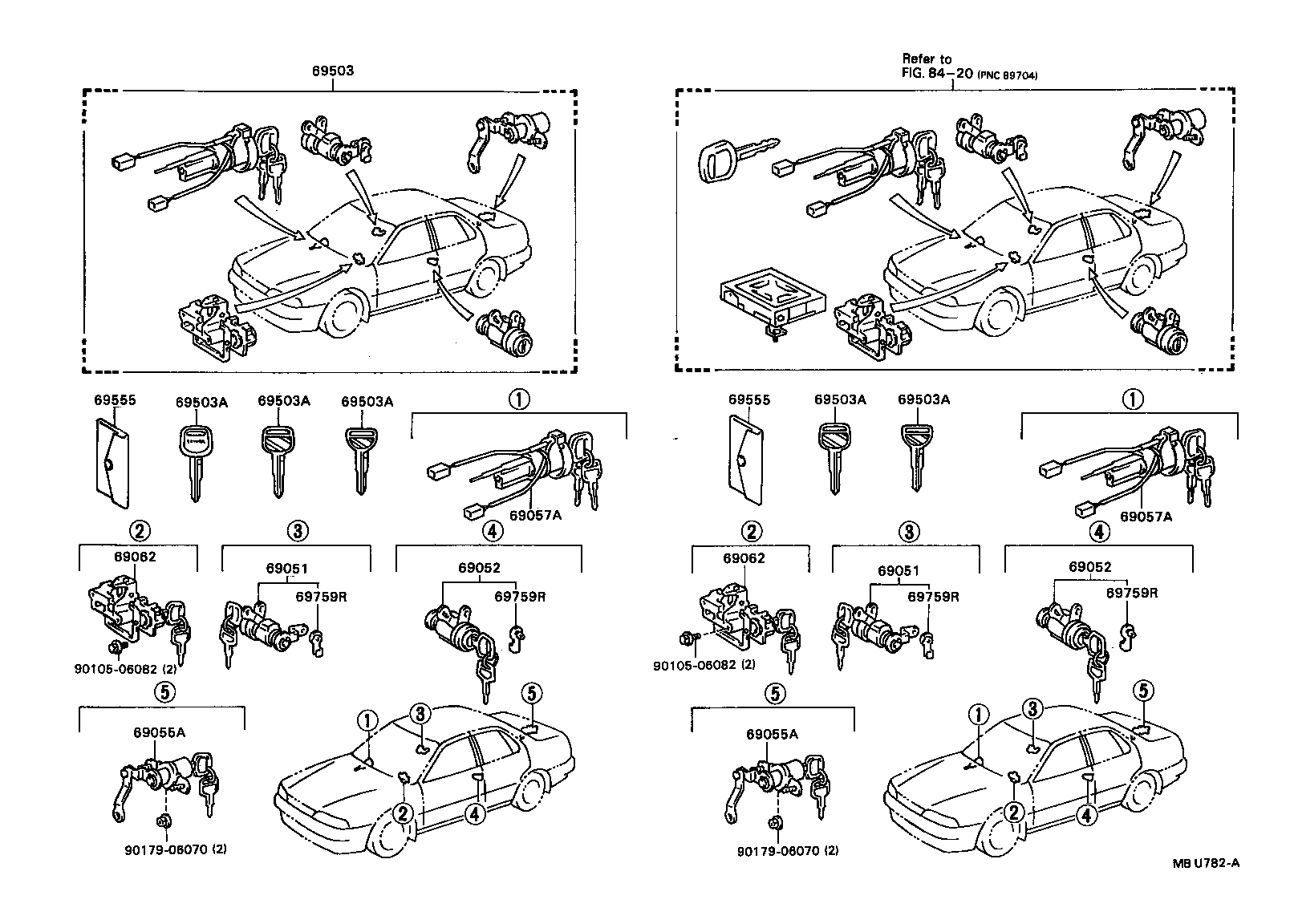 69005-32611 CYLINDER SET, LOCK product image