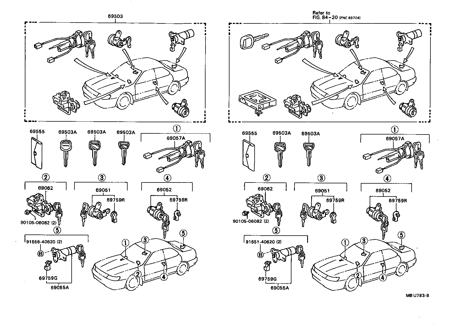 69005-32611 CYLINDER SET, LOCK product image