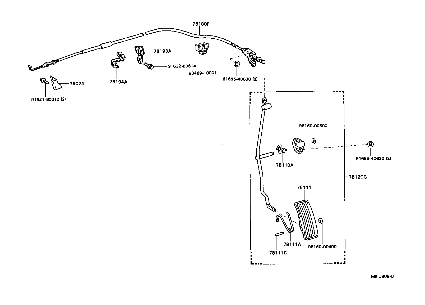 90508-28004 SPRING (FOR ACCELERATOR PEDAL ROD) product image