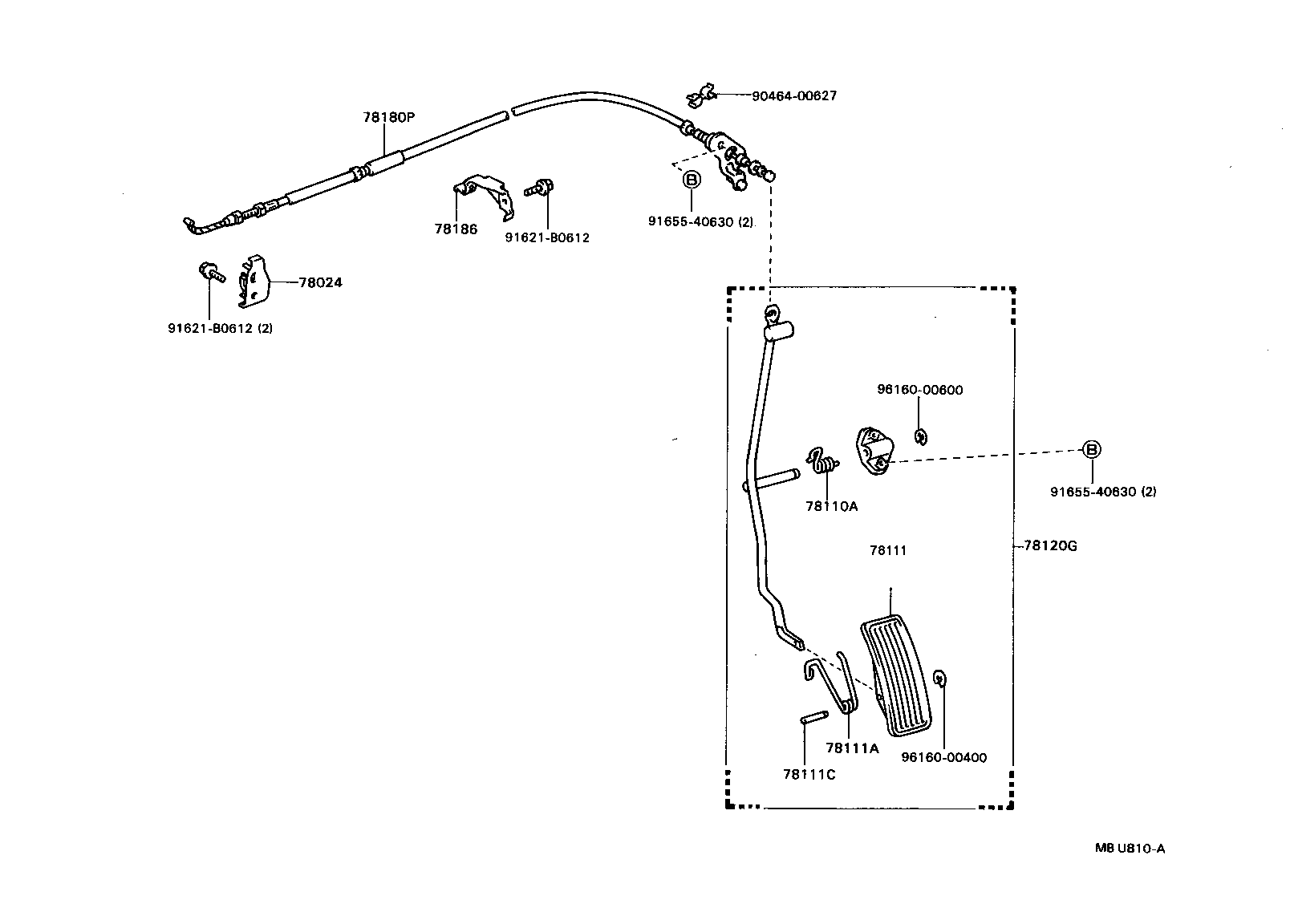 90508-28004 SPRING (FOR ACCELERATOR PEDAL ROD) product image