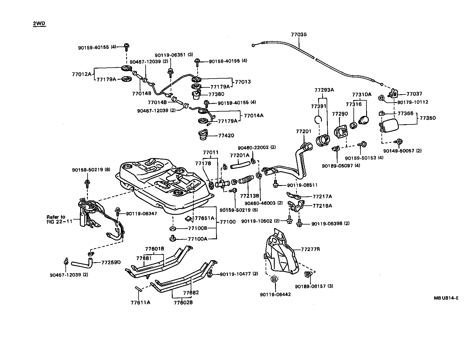 17308-74190 HOSE SUB-ASSY, VACUUM product image