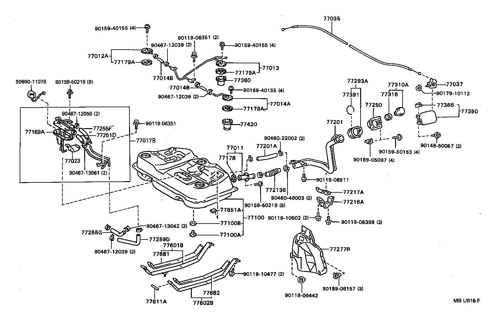 17308-74190 HOSE SUB-ASSY, VACUUM product image