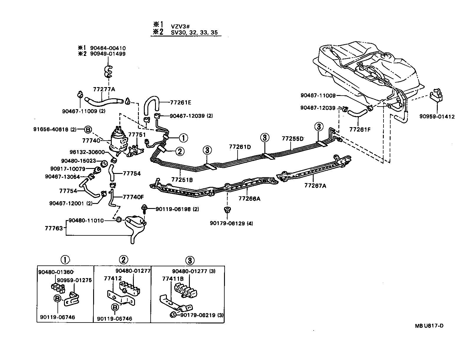 17308-74190 HOSE SUB-ASSY, VACUUM product image