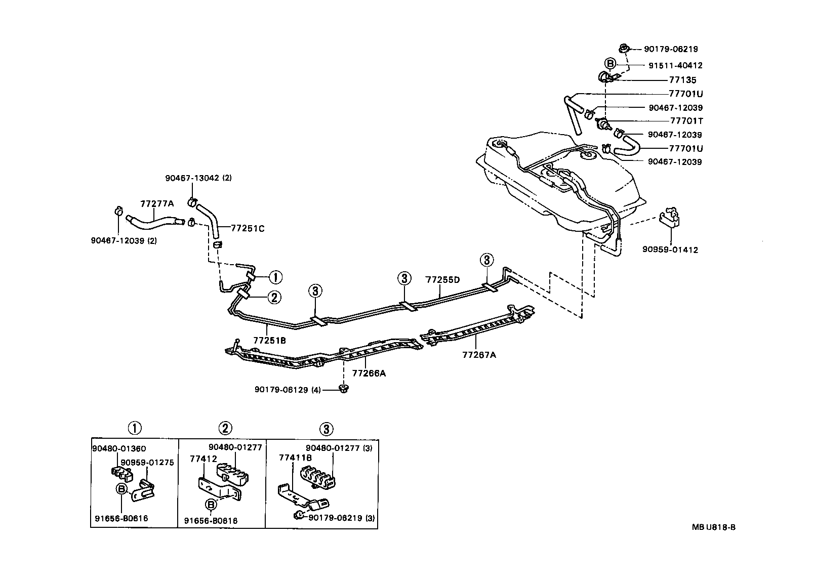 17308-74190 HOSE SUB-ASSY, VACUUM product image