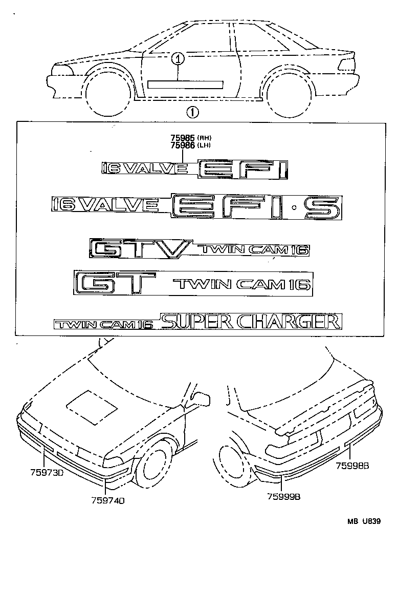 75981-12550 STRIPE, FRONT FENDER, FRONT RH product image
