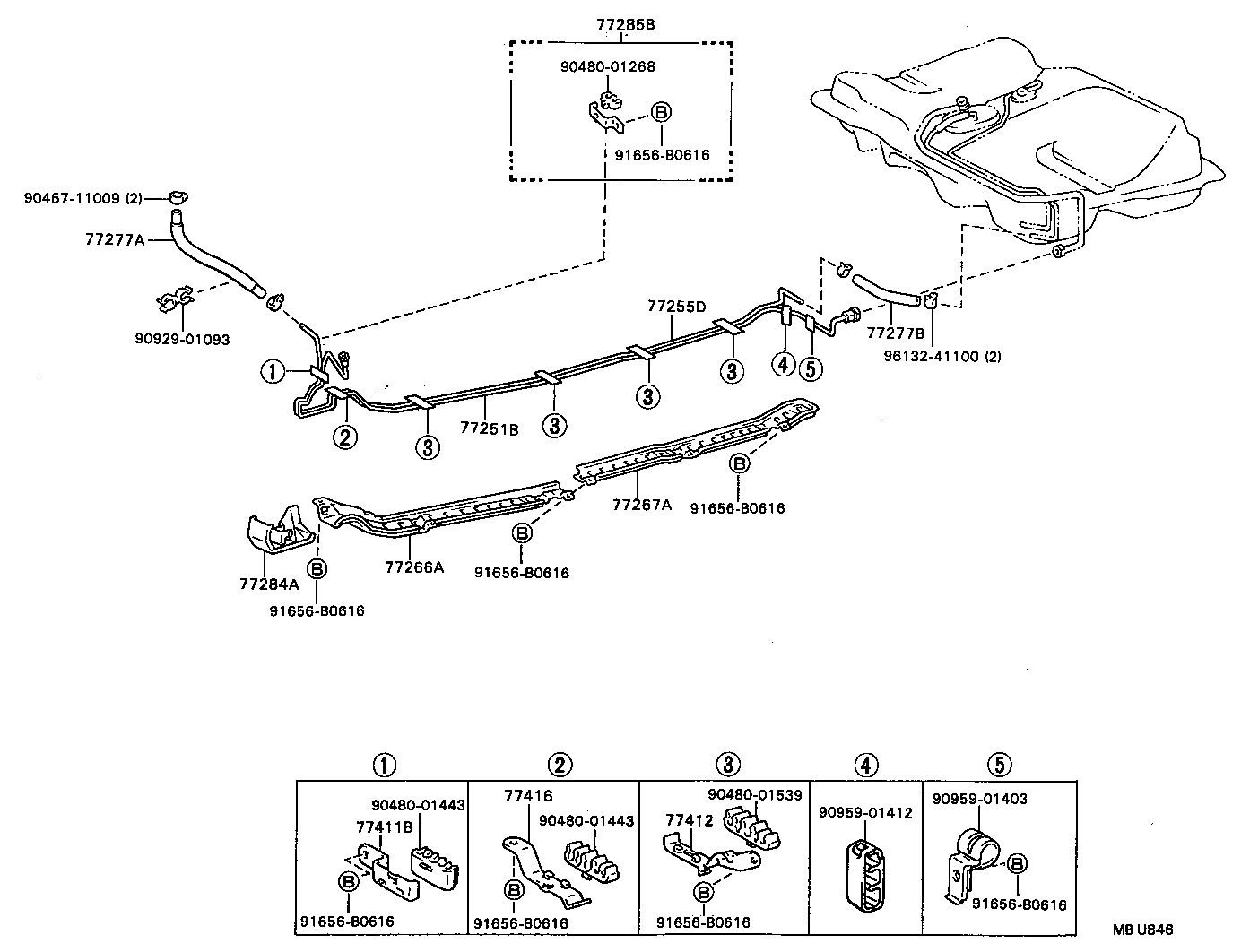 77261-20320 TUBE, FUEL TANK TO CANISTER product image