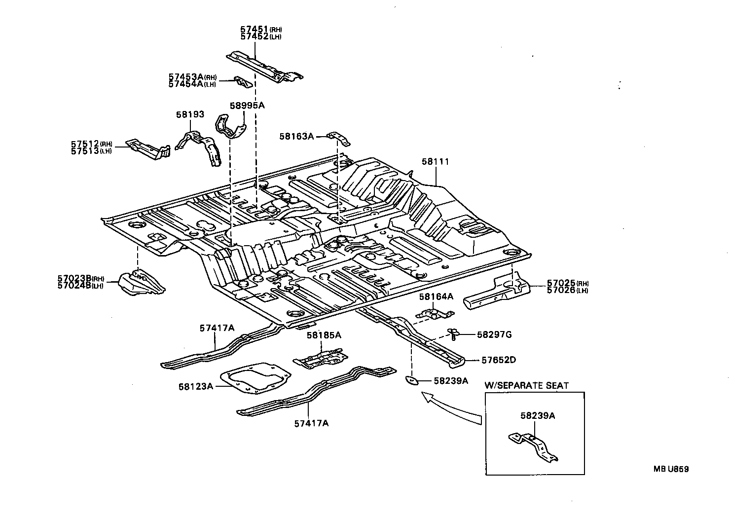 51081-35010 STAY SUB-ASSY, SIDE STEP, NO.1 RH product image