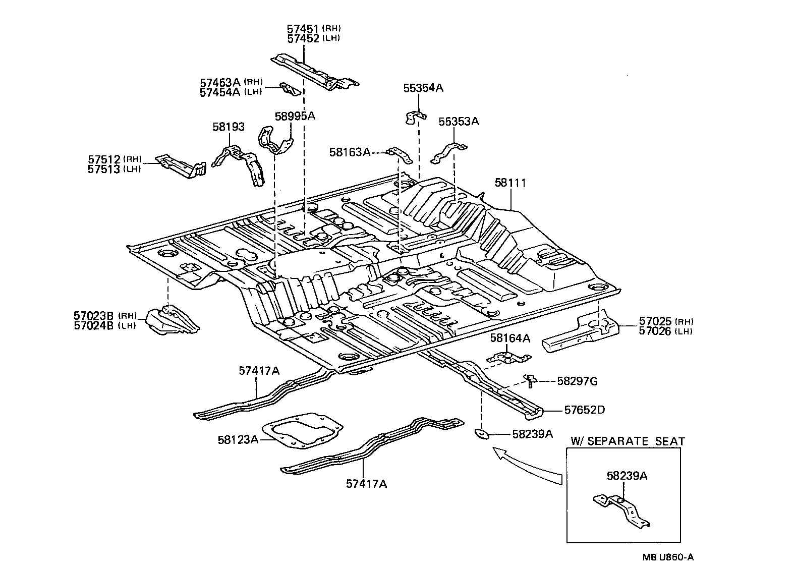 58111-89348 PAN, FRONT FLOOR product image
