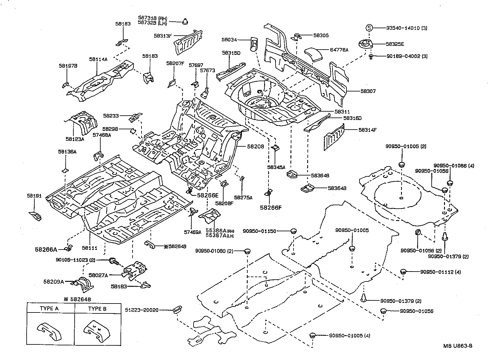 58307-1A201 PANEL SUB-ASSY, BODY LOWER BACK product image