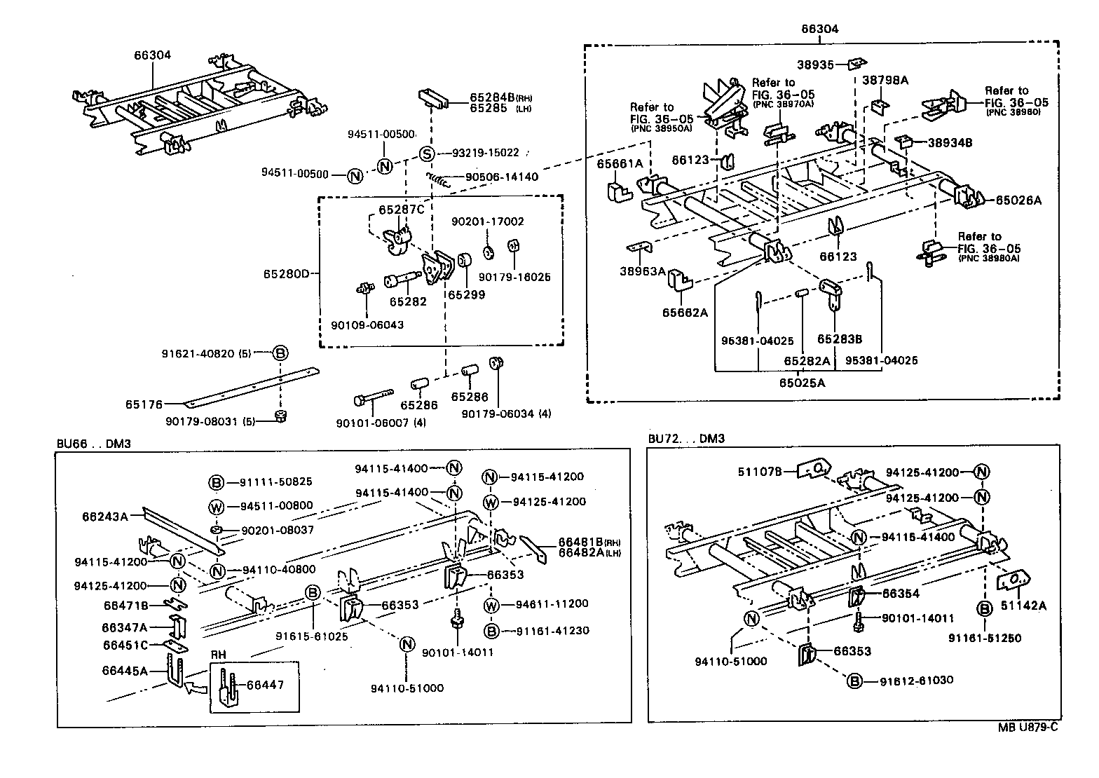 65282-93301 SHAFT, BEZEL HINGE product image