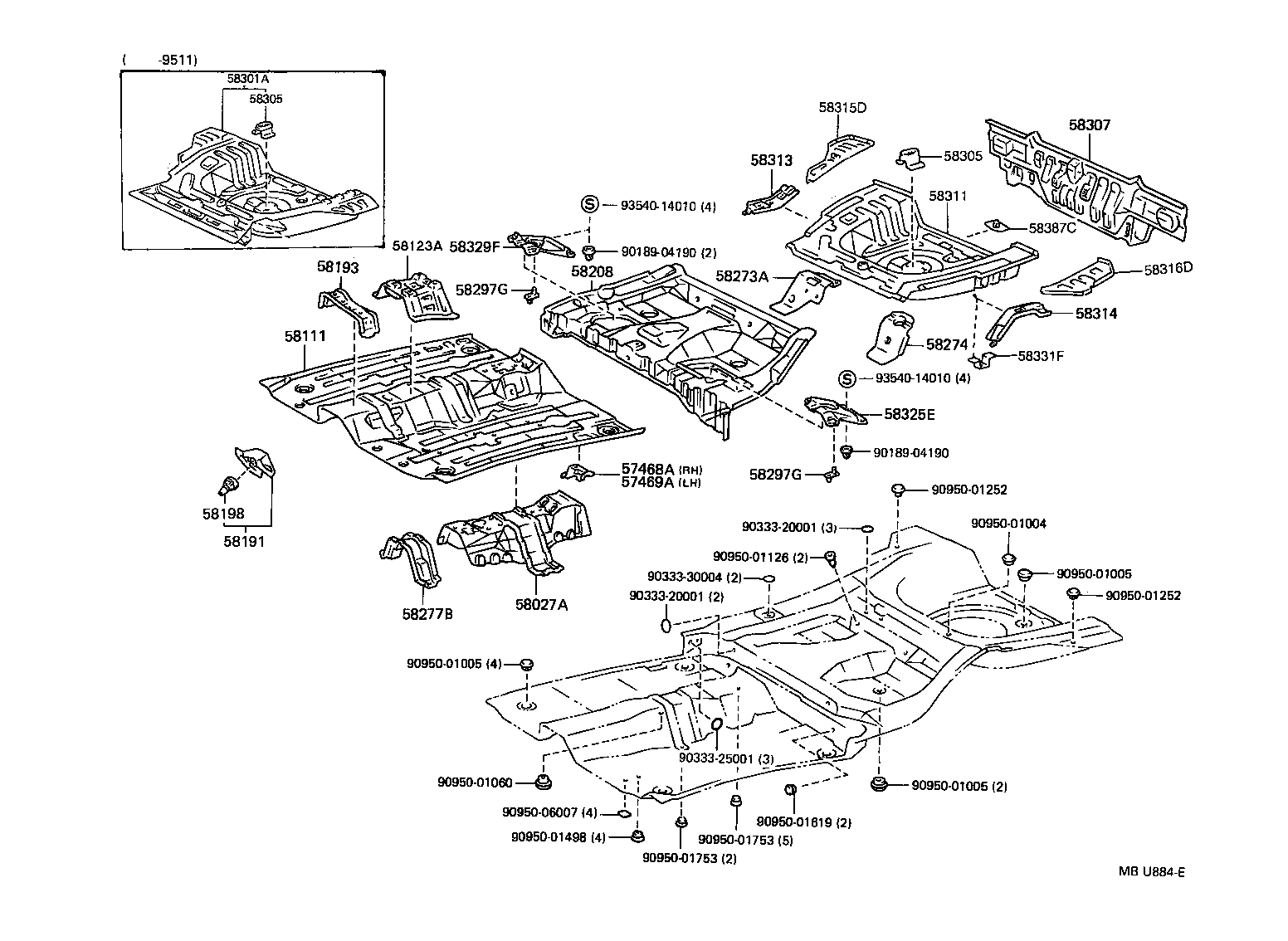 58027-10090 REINFORCE SUB-ASSY, SEAT BELT ANCHOR product image