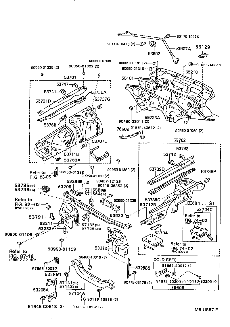 53702-22540 APRON SUB-ASSY, FRONT FENDER, LH product image