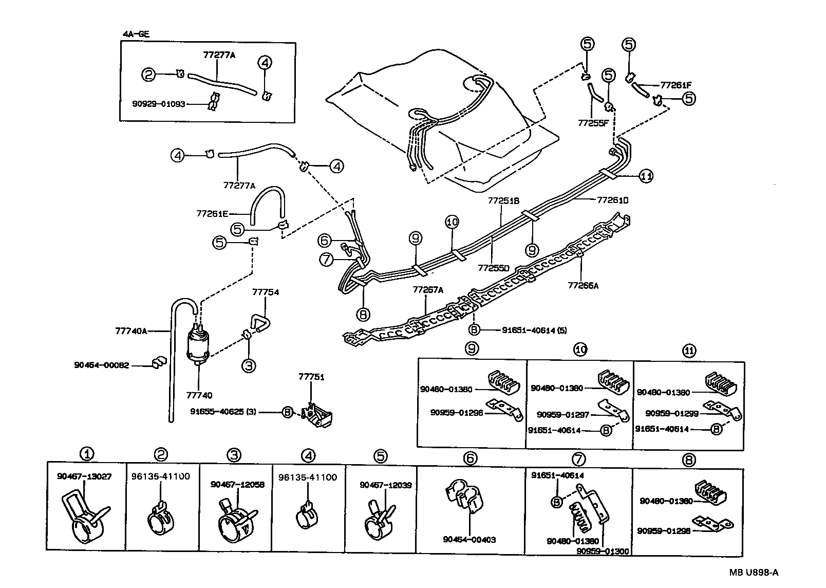 77267-12080 PROTECTOR, FUEL TUBE, NO.2 product image