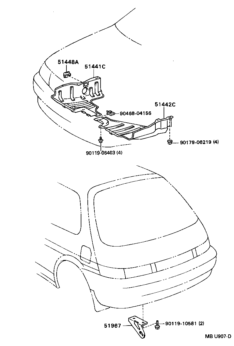 51968-16110 HOOK, TRANSPORT, REAR product image