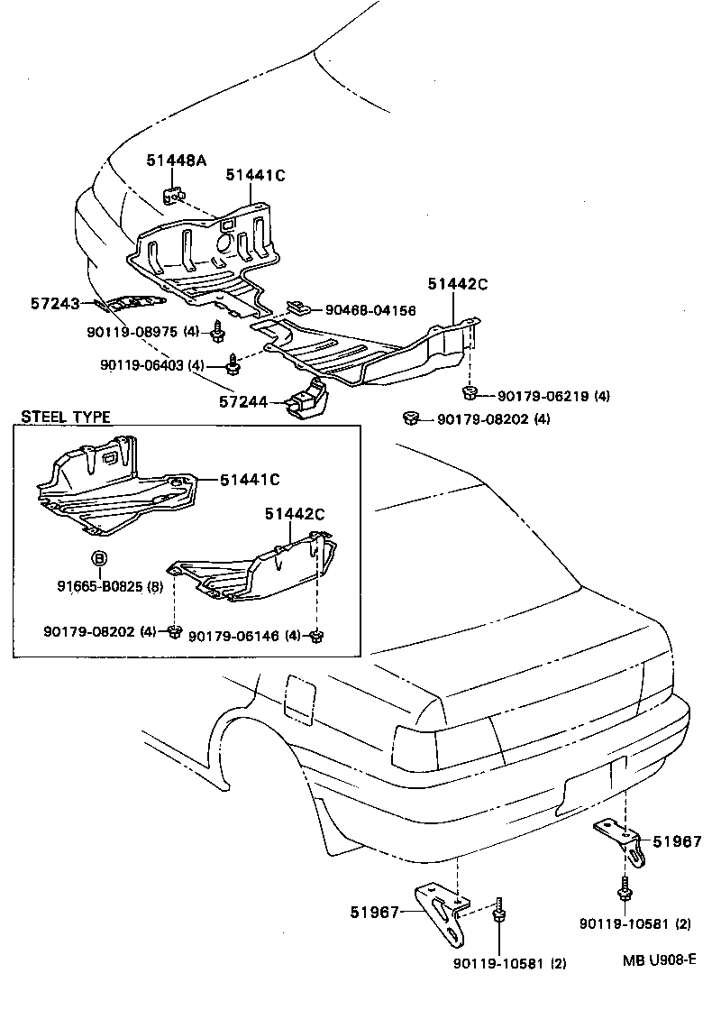 51405-16010 COVER, ENGINE UNDER, RH product image