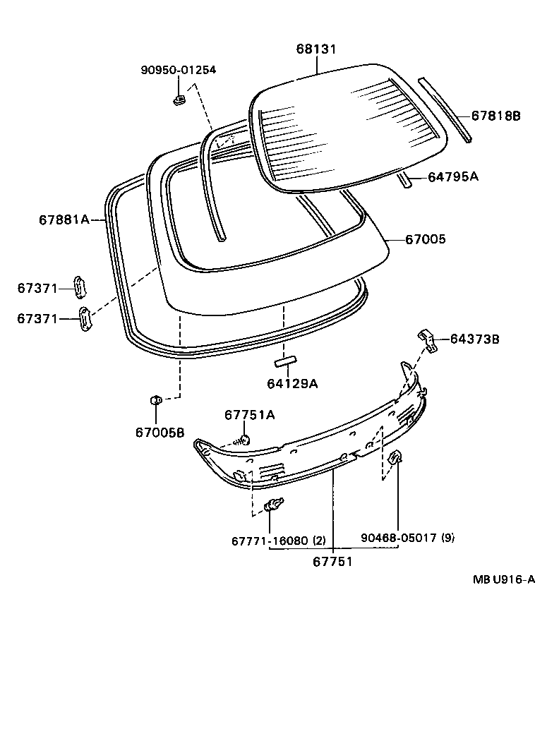 67005-16350 PANEL SUB-ASSY, BACK DOOR product image