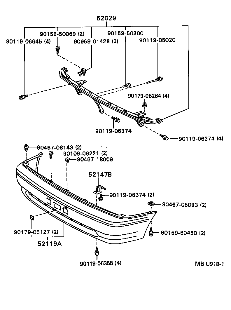 52029-16010 REINFORCEMENT SUB-ASSY, FRONT BUMPER, UPPER product image