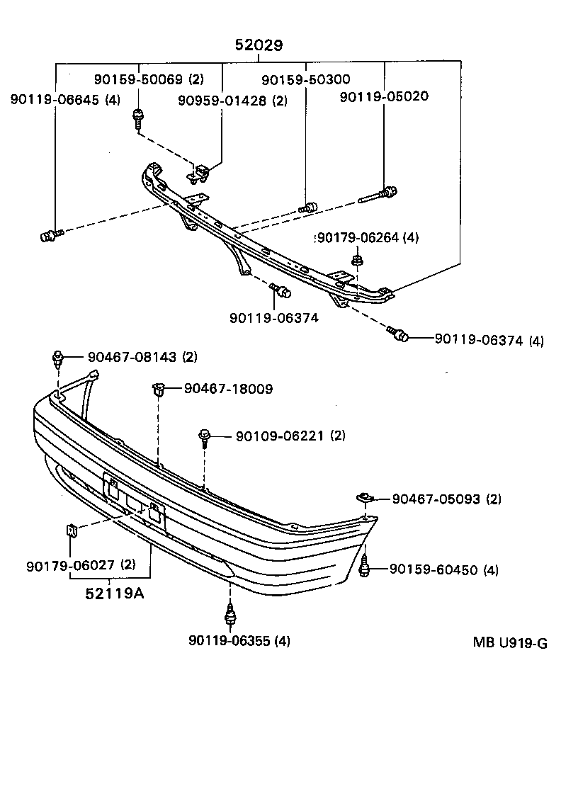 52029-16010 REINFORCEMENT SUB-ASSY, FRONT BUMPER, UPPER product image