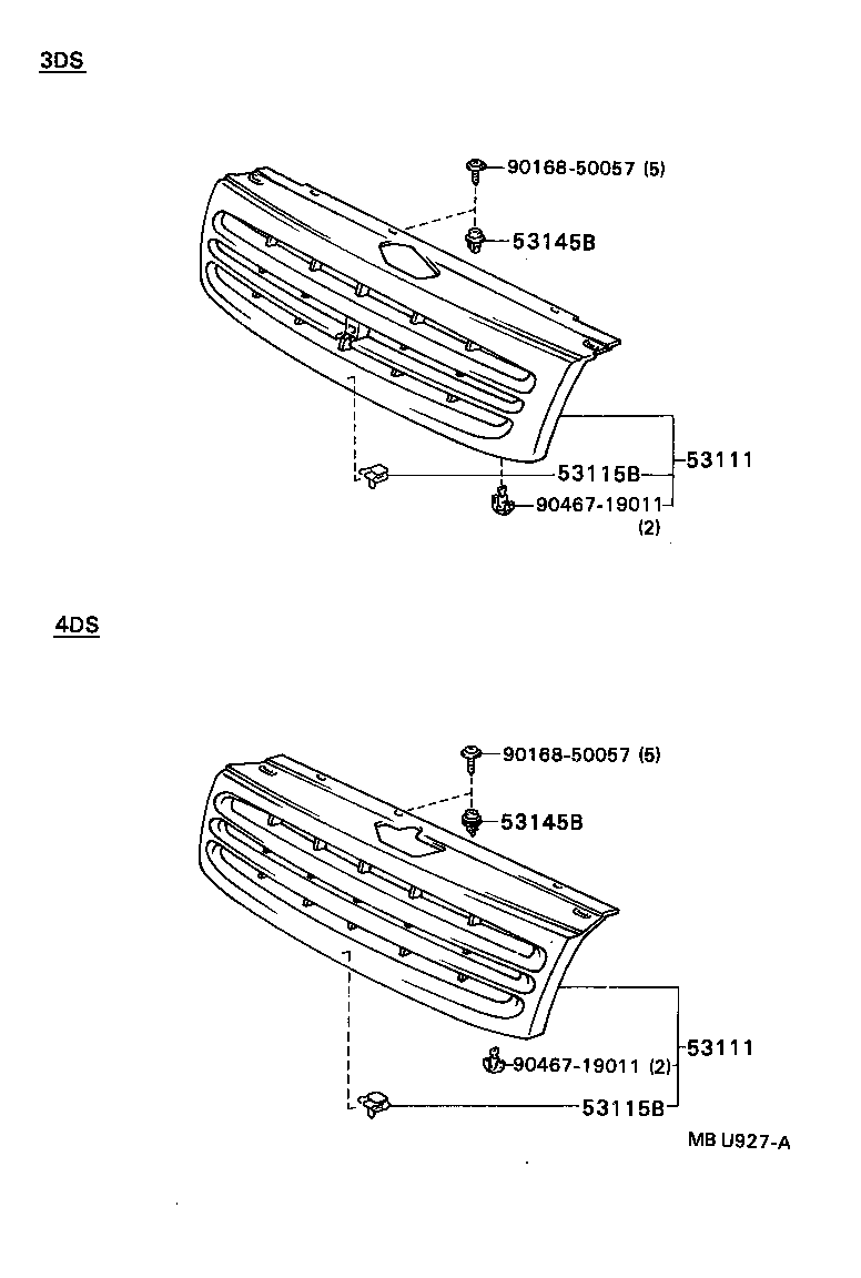 53111-16360-F0 GRILLE, RADIATOR product image