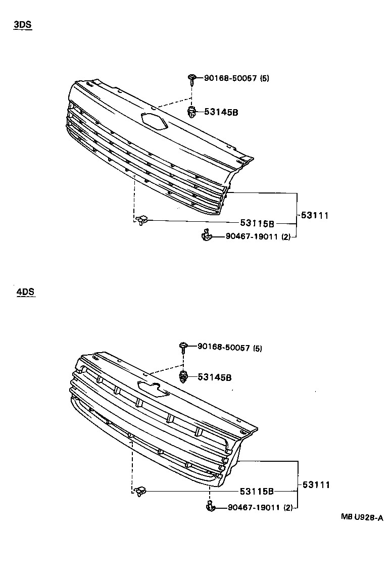 53111-16360-F0 GRILLE, RADIATOR product image