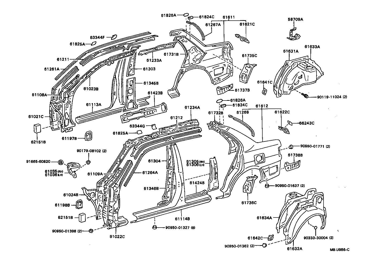 61024-16070 PILLAR SUB-ASSY, FRONT BODY, INNER LH product image