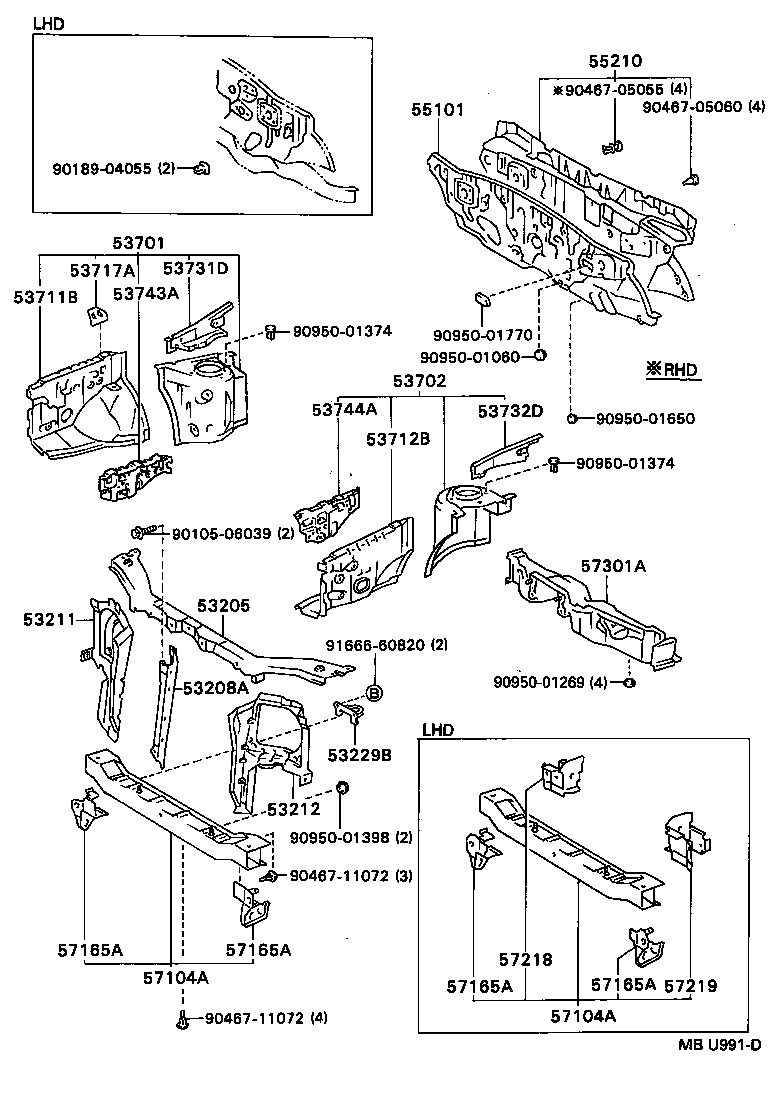 55210-16100 INSULATOR ASSY, DASH PANEL product image