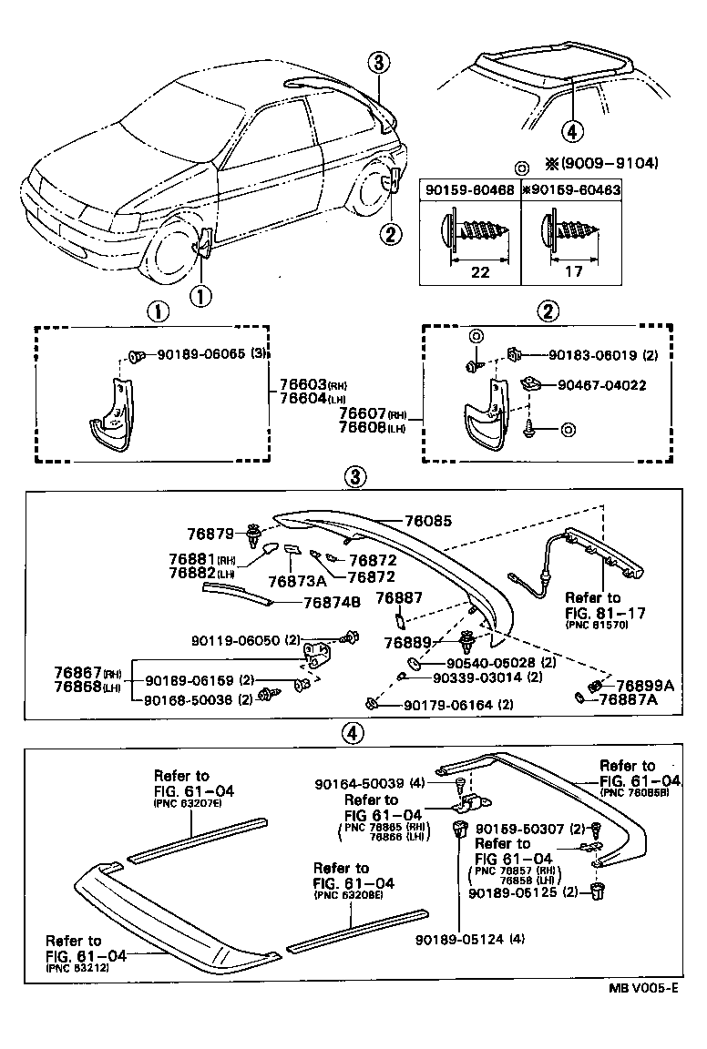 76085-16900 SPOILER SUB-ASSY, REAR product image