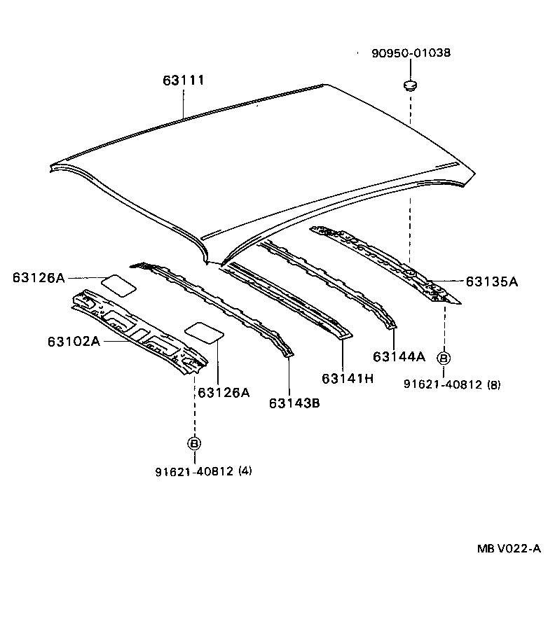 76866-16040 RETAINER, REAR SPOILER, NO.2 product image