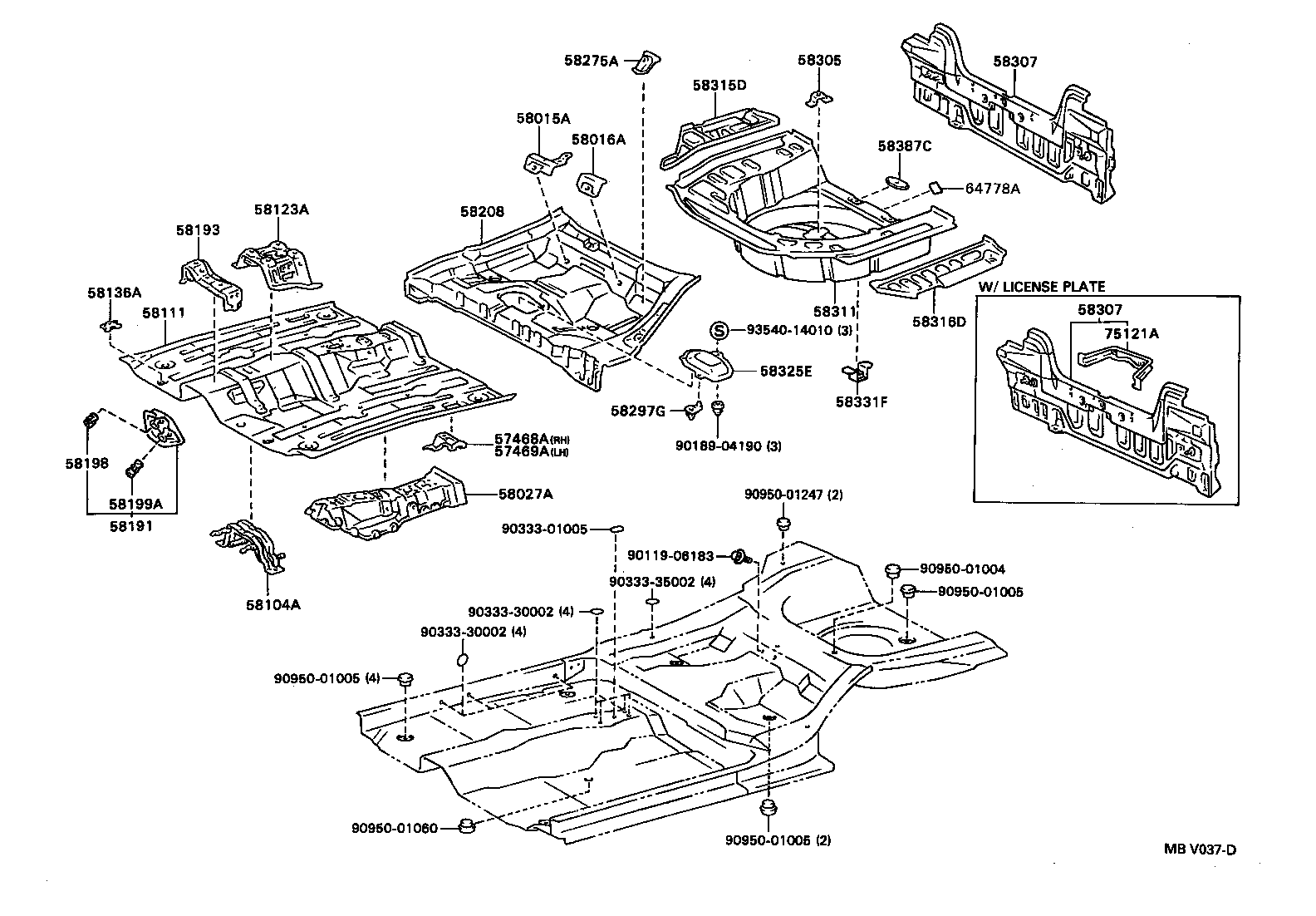 58104-10040 BRACKET SUB-ASSY, CATALYTIC CONVERTER SUPPORT product image