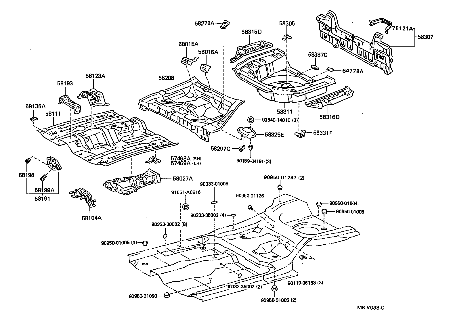 Toyota 58136-16010 COVER, FRONT FLOOR SERVICE HOLE