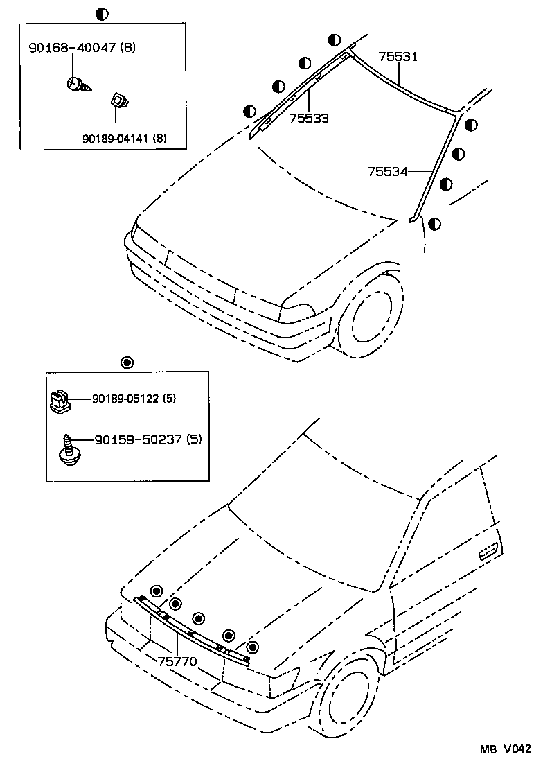 75770-12171 MOULDING ASSY, HOOD, FRONT product image