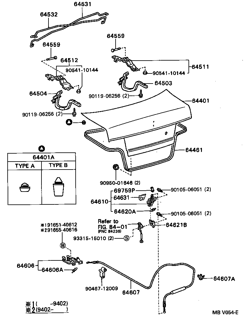 64607-16250 CABLE SUB-ASSY, LUGGAGE DOOR LOCK CONTROL product image
