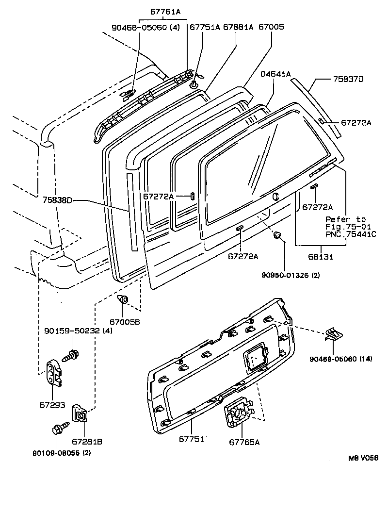67005-1A481 PANEL SUB-ASSY, BACK DOOR product image