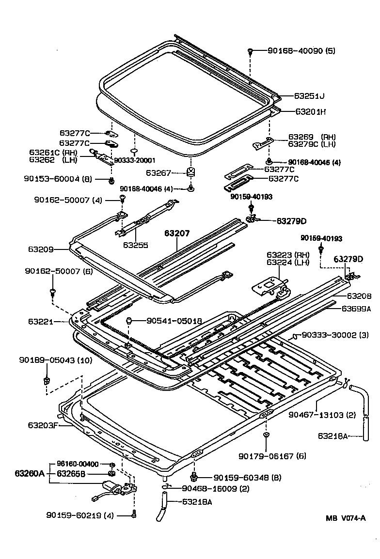 63111-13907 PANEL, ROOF product image