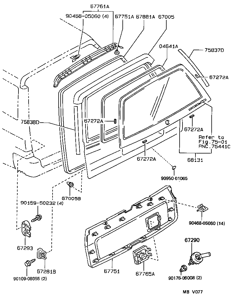 67005-1A551 PANEL SUB-ASSY, BACK DOOR product image
