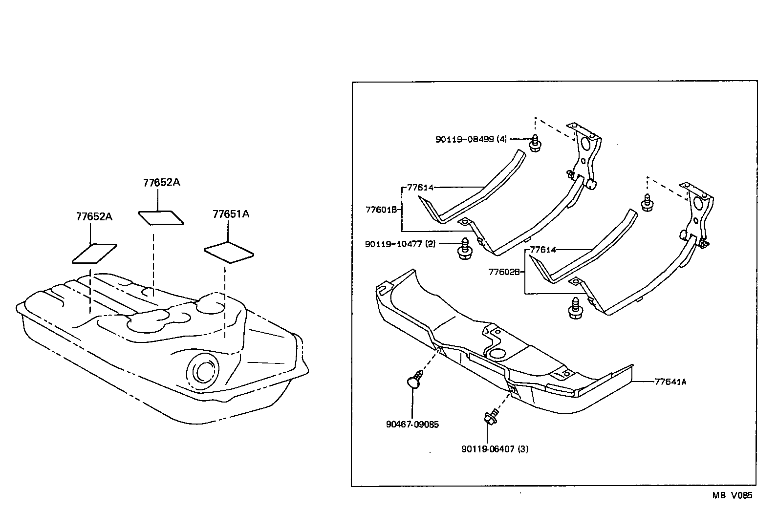 77201-12490 PIPE SUB-ASSY, FUEL TANK INLET product image