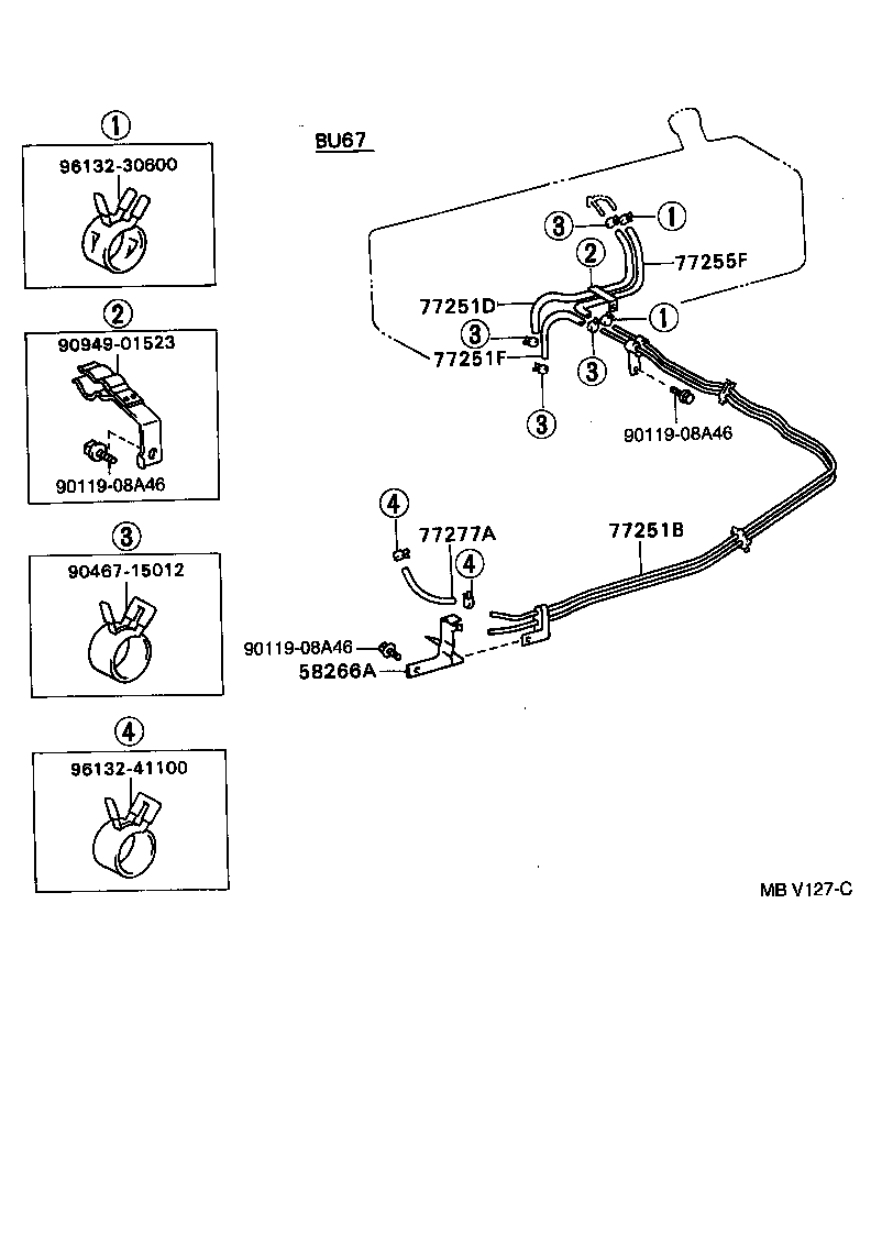 58266-36290 BRACKET, FUEL TUBE CLAMP product image