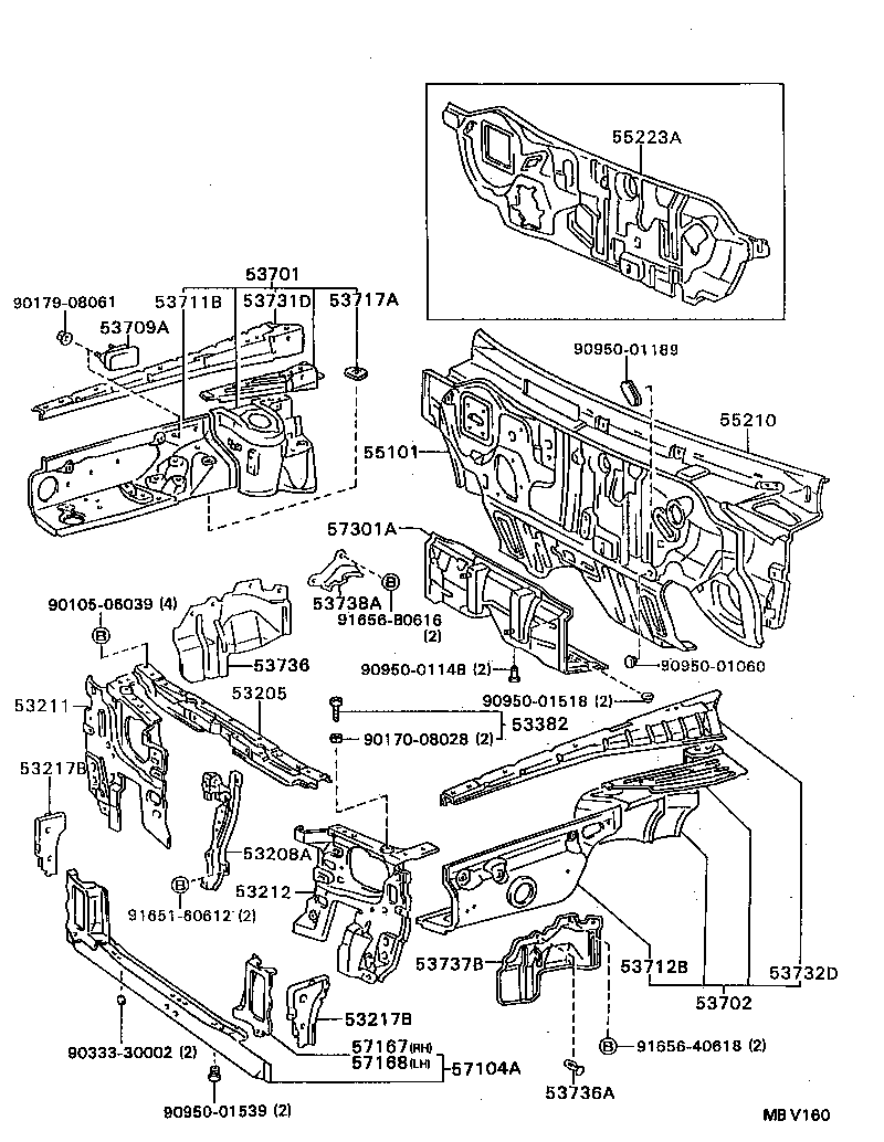 55101-32151 PANEL SUB-ASSY, DASH product image