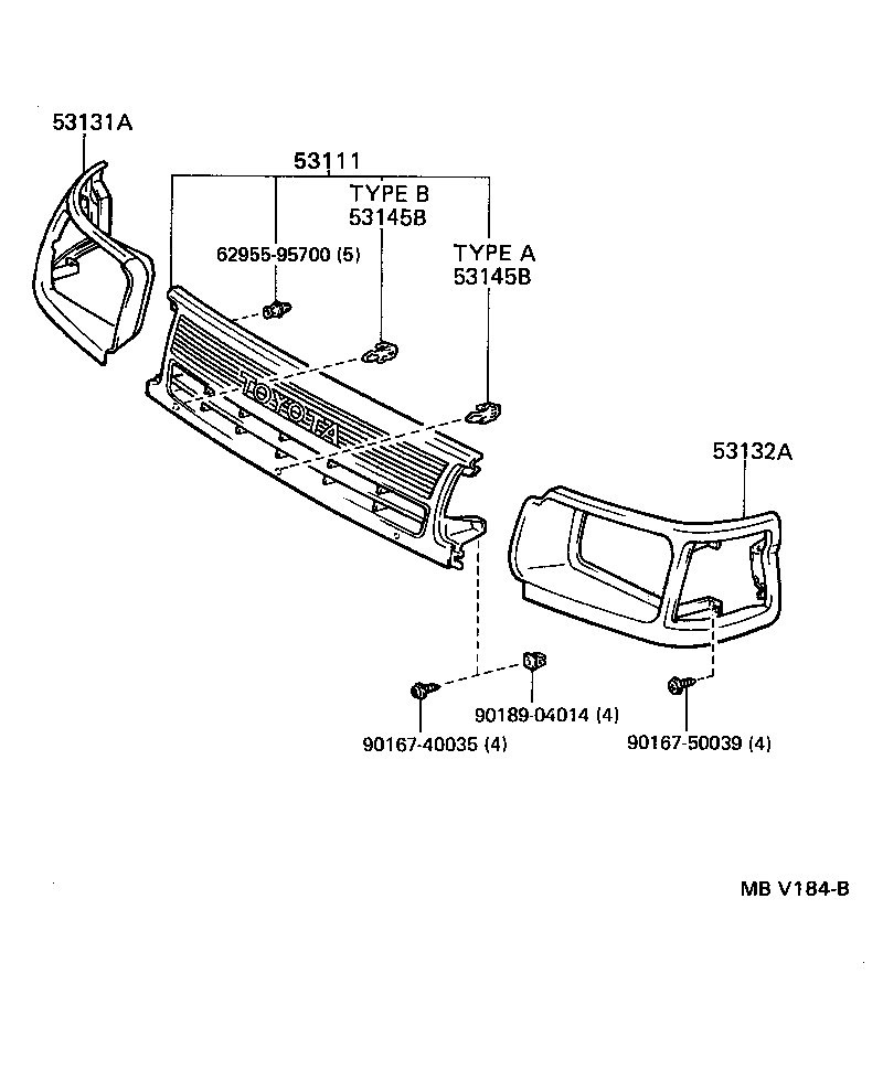53100-26080 GRILLE, RADIATOR product image
