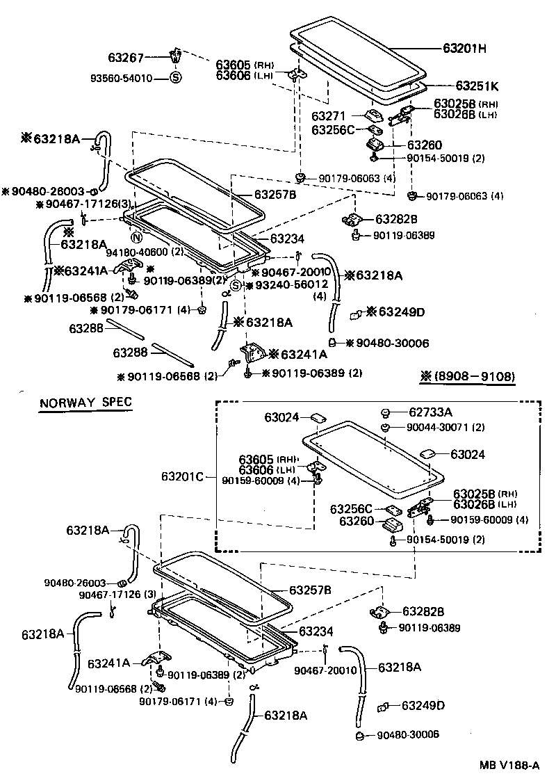 63025-26020 LINK SUB-ASSY, TILT ROOF, RH product image